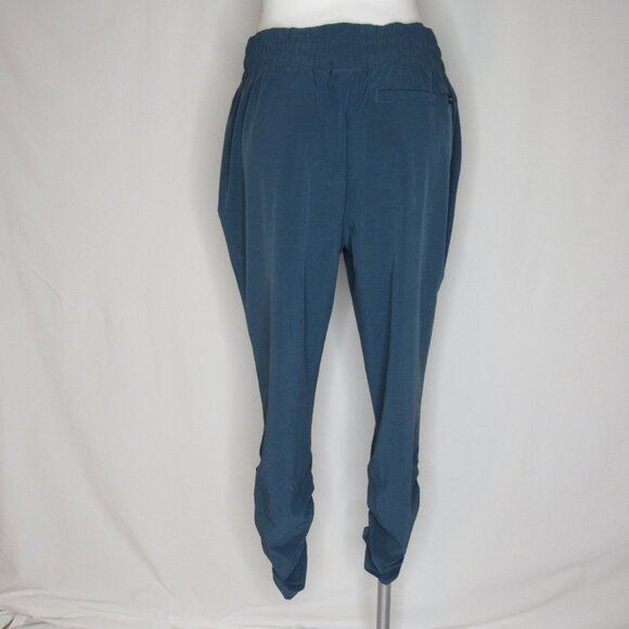 Prana RAILAY Teal Blue High Rise Ruched Jogger Pants 27" Women's L Large - Picture 4 of 9